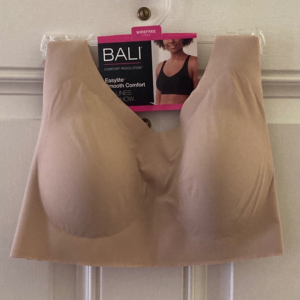 BALI Easylite Smooth Comfort Bra With Convertible Straps/Taupe/Size Large/NWT!